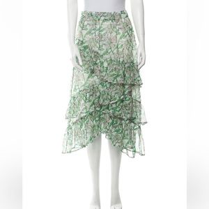 Dodo Bar Or Ruffle floral print midi skirt size IT42